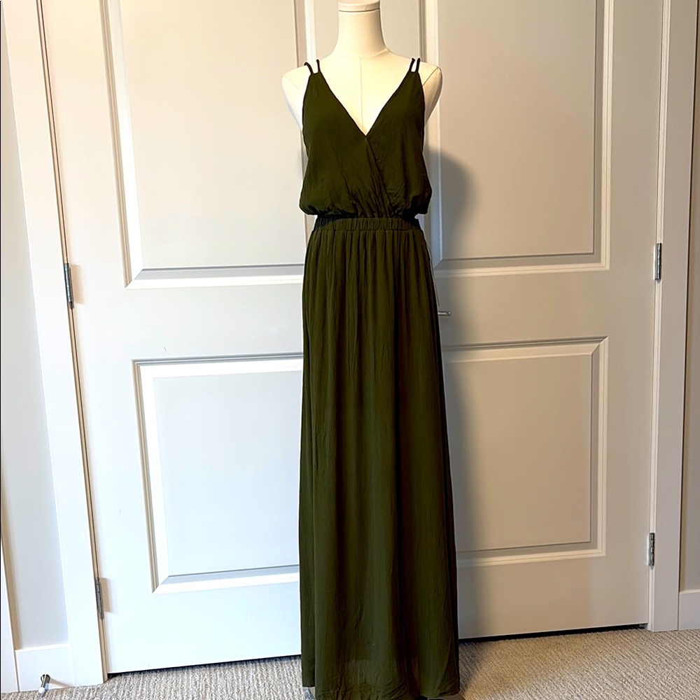 Lulu's Olive Green Maxi Dress